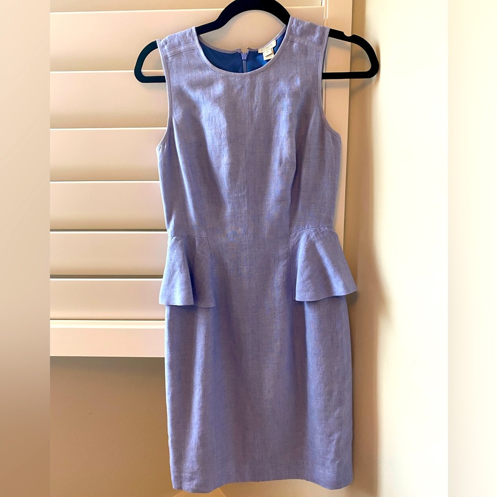 Gorgeous Light Blue Peplum Dress J Crew 00
